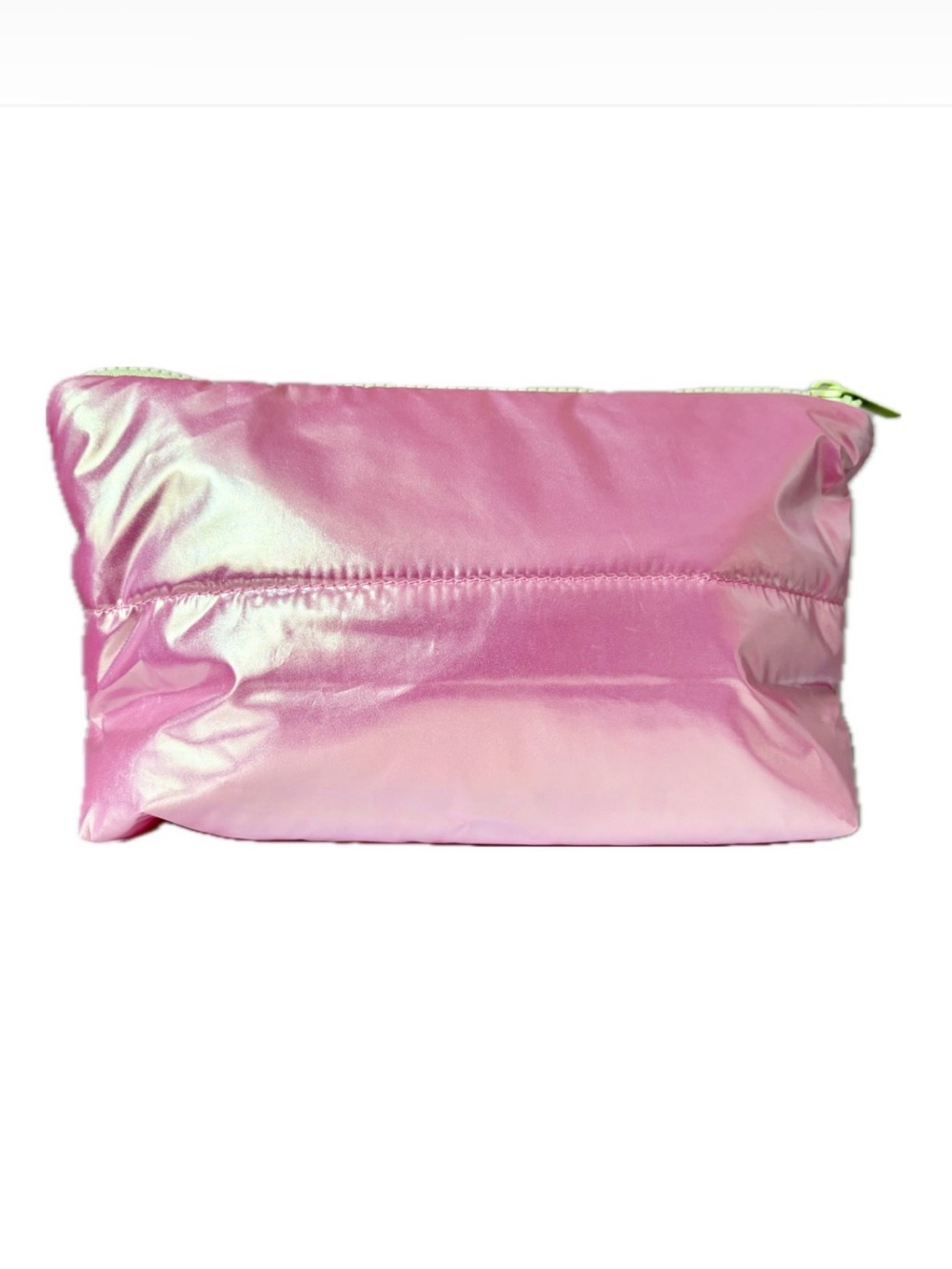 Macy's Pink Metallic Cosmetic Pouch